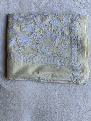 Kantha Hand-Embroidered Silk Scarf - sk_wwb032 - SOLD OUT